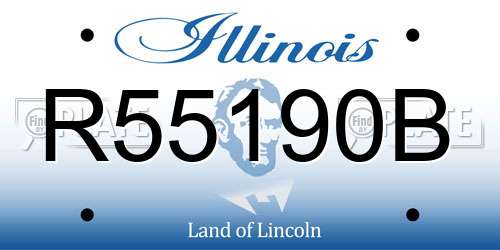 R55190B Illinois License Plate