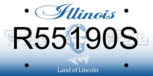 R55190S Illinois License Plate