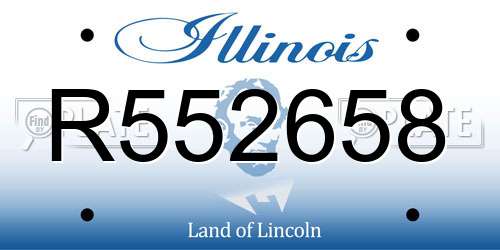 R552658 Illinois License Plate