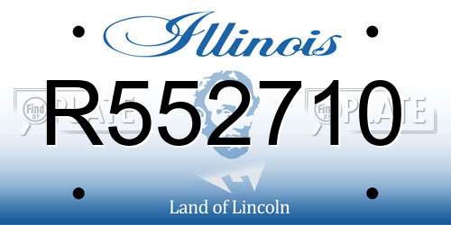 R552710 Illinois License Plate