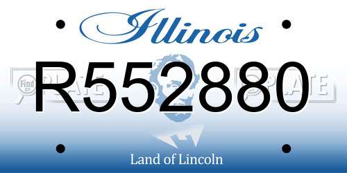 R552880 Illinois License Plate