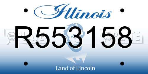 R553158 Illinois License Plate