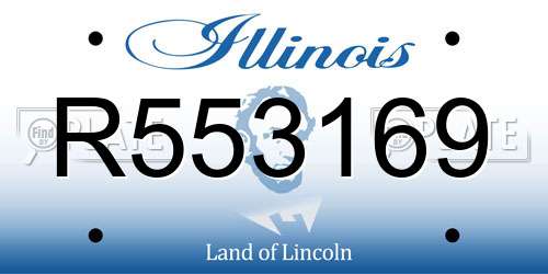 R553169 Illinois License Plate