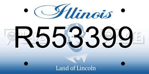 R553399 Illinois License Plate