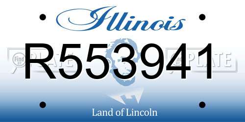 R553941 Illinois License Plate