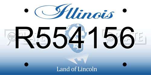 R554156 Illinois License Plate