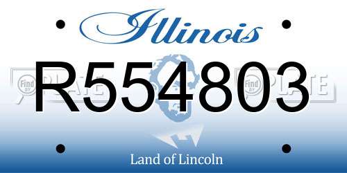 R554803 Illinois License Plate