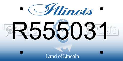 R555031 Illinois License Plate