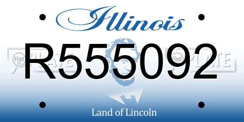 R555092 Illinois License Plate