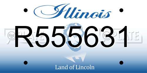 R555631 Illinois License Plate