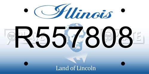 R557808 Illinois License Plate