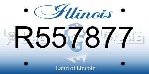 R557877 Illinois License Plate