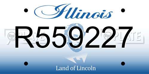 R559227 Illinois License Plate