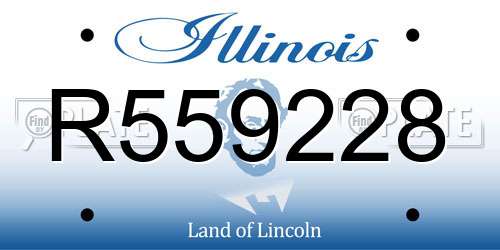 R559228 Illinois License Plate