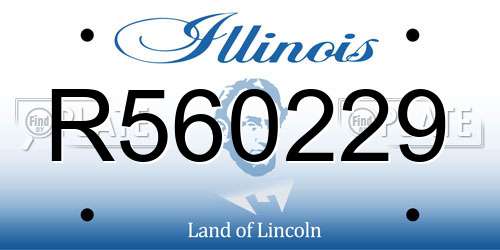 R560229 Illinois License Plate