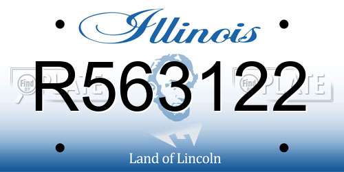 R563122 Illinois License Plate