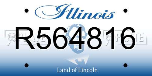 R564816 Illinois License Plate