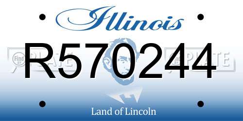 R570244 Illinois License Plate