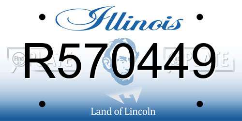 R570449 Illinois License Plate