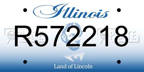 R572218 Illinois License Plate