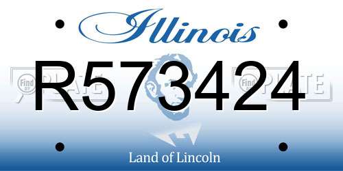 R573424 Illinois License Plate