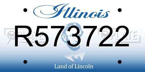 R573722 Illinois License Plate