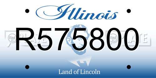 R575800 Illinois License Plate