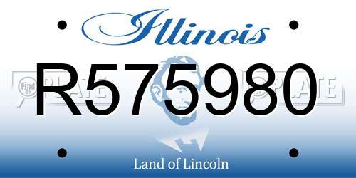 R575980 Illinois License Plate