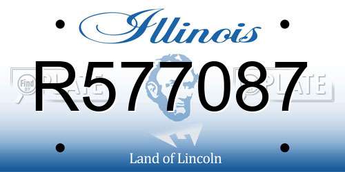 R577087 Illinois License Plate