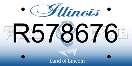 R578676 Illinois License Plate
