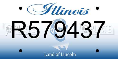 R579437 Illinois License Plate