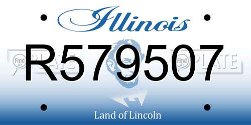 R579507 Illinois License Plate