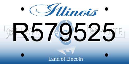 R579525 Illinois License Plate