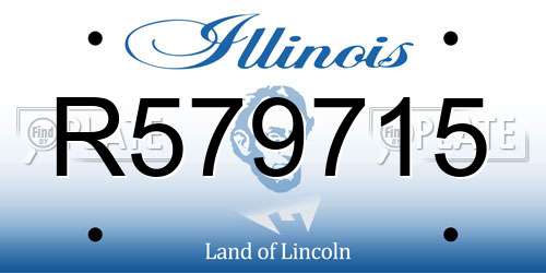 R579715 Illinois License Plate