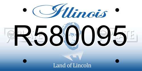 R580095 Illinois License Plate