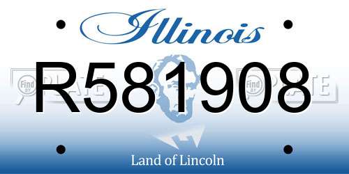 R581908 Illinois License Plate