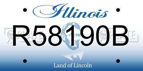R58190B Illinois License Plate