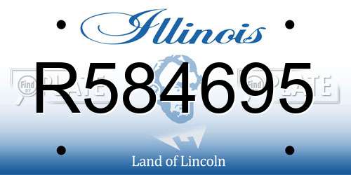 R584695 Illinois License Plate