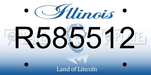 R585512 Illinois License Plate