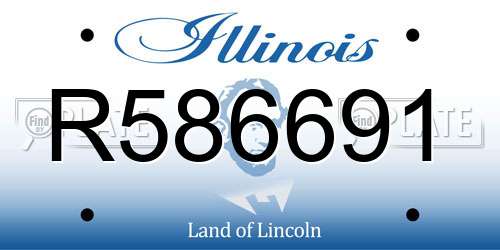 R586691 Illinois License Plate