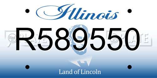 R589550 Illinois License Plate