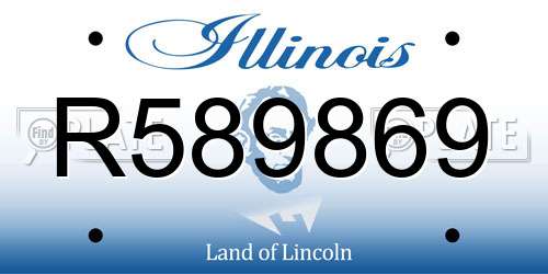 R589869 Illinois License Plate