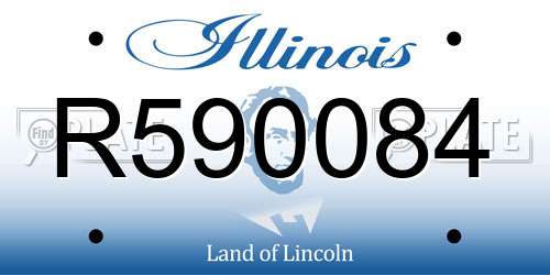 R590084 Illinois License Plate