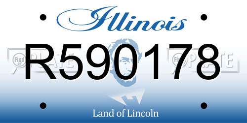 R590178 Illinois License Plate