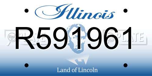 R591961 Illinois License Plate