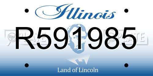 R591985 Illinois License Plate