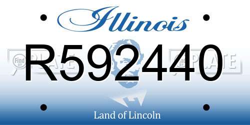 R592440 Illinois License Plate