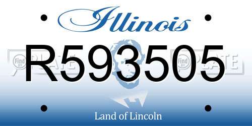 R593505 Illinois License Plate