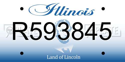 R593845 Illinois License Plate
