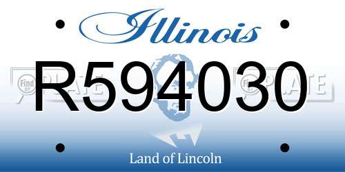 R594030 Illinois License Plate